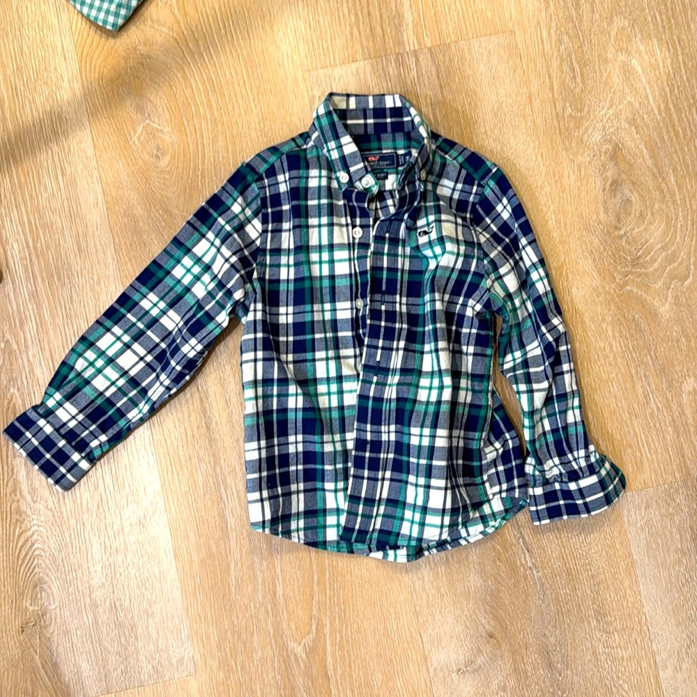 Vineyard Vines 3T Plaid Button Down Shirt